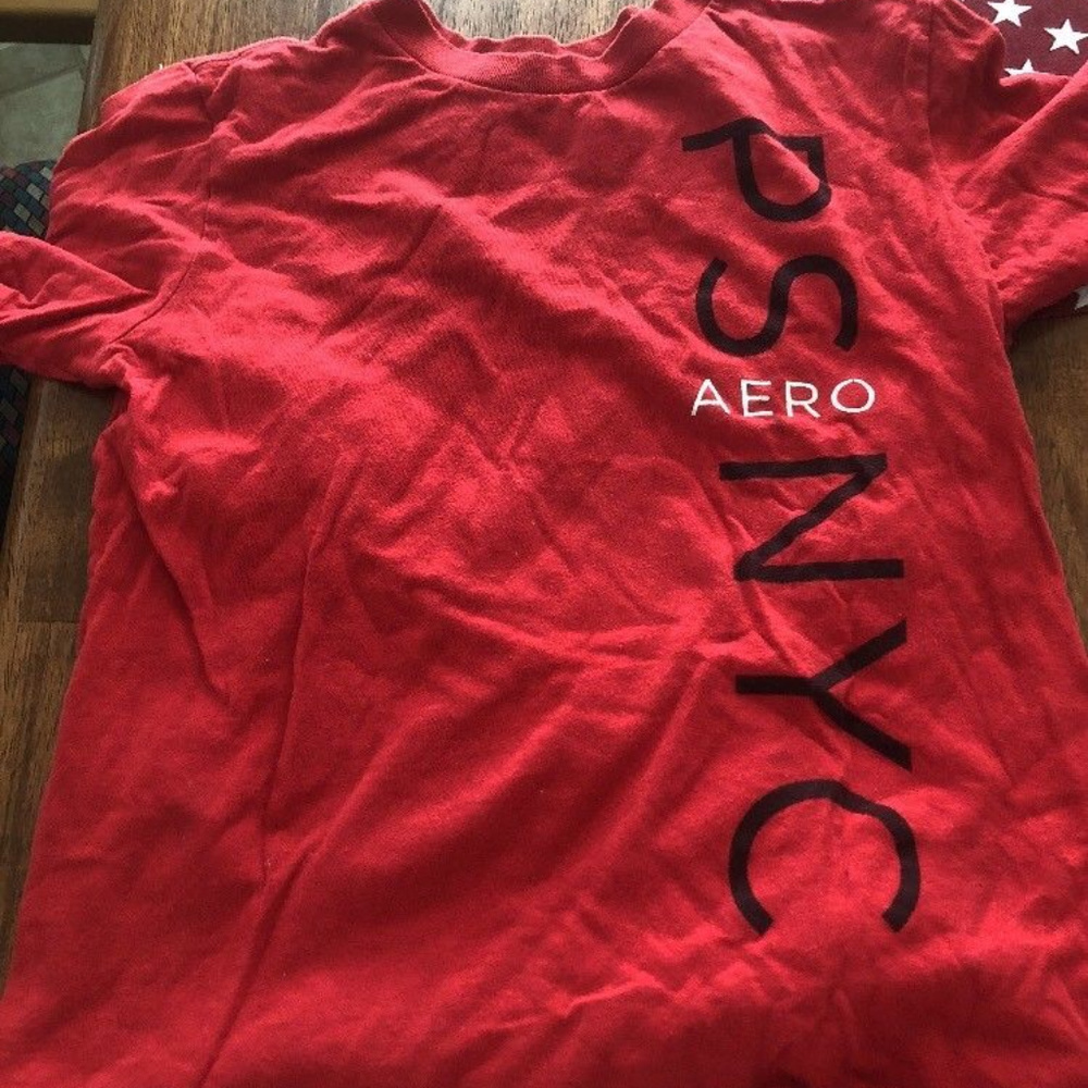 Aeropostale, RED "PS AERO NYC" Short Sleeve Shirt